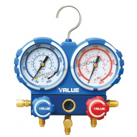 COFFRET MANOMÈTRE 2 VOIES POUR GAZ RÉFRIGÉRANTS R410A-R134A-R407C-R32