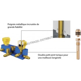 COFFRET MANOMÈTRE 4 VOIES POUR LES GAZ RÉFRIGÉRANTS R410A-R134A-R407C-R32