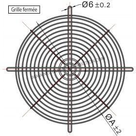 GRILLE FERMÉE 172 MM