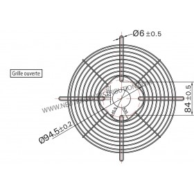 GRILLE OUVERTE 230 MM