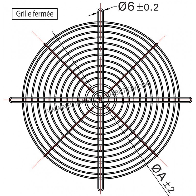 GRILLE FERMÉE 300 MM