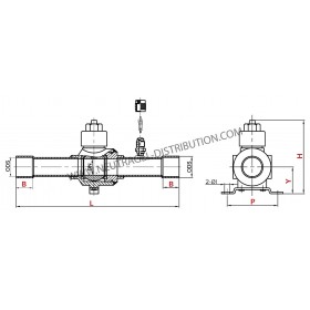 VANNE À BOISSEAU SPHÉRIQUE SANS PIQUAGE 1-1/8"