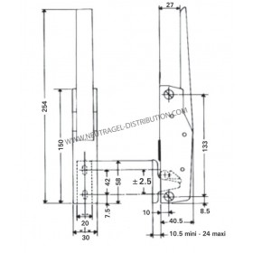 Loqueteau automatique 795 version à clé