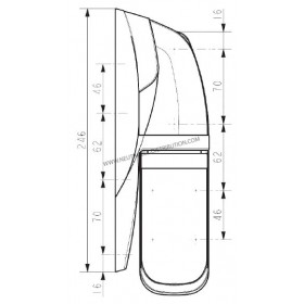 Charnière composite 1670HP version haute performance axe en inox