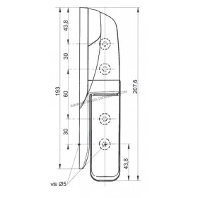 Charnière composite 476HP haute performance axe en inox