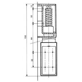 Charnière  466 G émaillée droite
