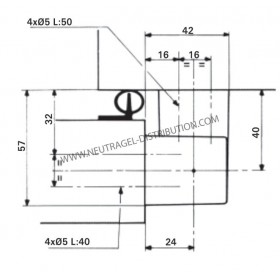 Charnière  466 G émaillée droite
