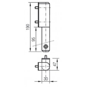 Charnière  inox C16