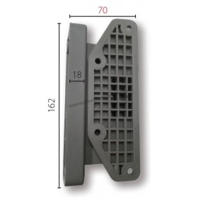 Charnière composite 68MD droite à rampe en plastique