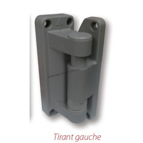 Charnière composite 68MG gauche à rampe en plastique