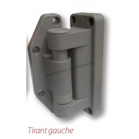 Charnière composite 92MG gauche à rampe en plastique