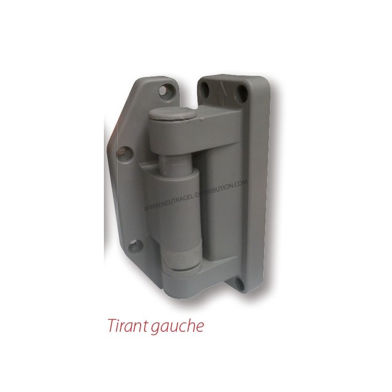 Charnière composite 92MG gauche à rampe en plastique