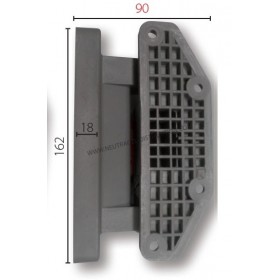 Charnière composite 92MD droite à rampe en plastique