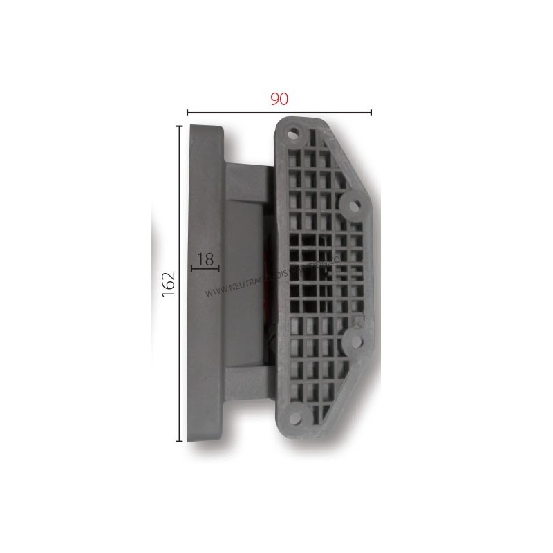 Charnière composite 92MD droite à rampe en plastique