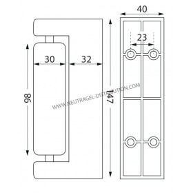 Charnière composite 927 grise