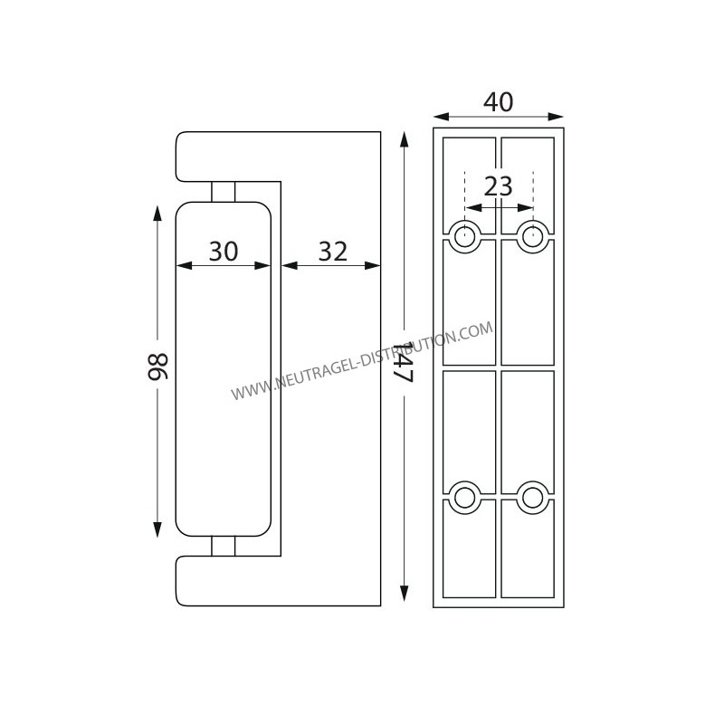 Charnière composite 927 noire