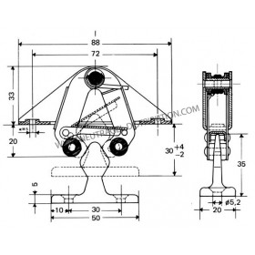 Mécanisme de fermeture automatique va-et-vient 129