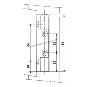 Charnière 402 Chromée satinée