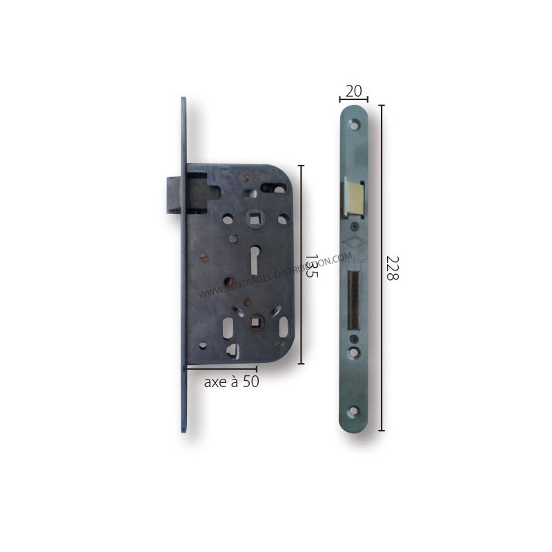 Serrure pour porte WC