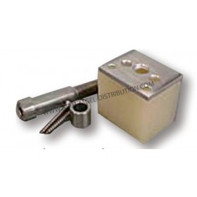 Butée complète (porte manuelle) avec cornière alu et fixation