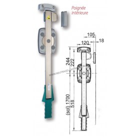 Poignée 6200 réversible intérieure seule