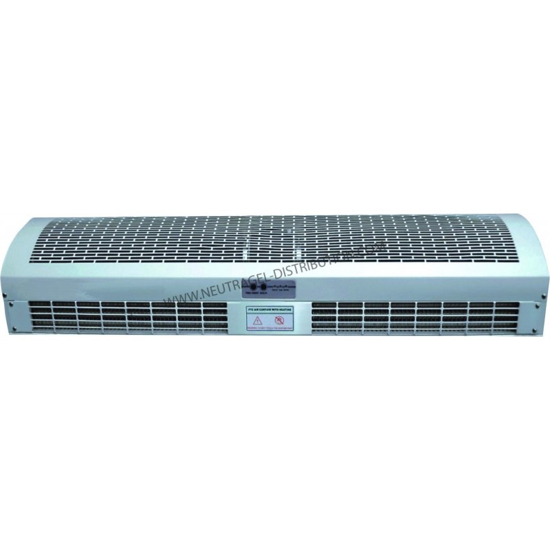 Rideau d'air avec échangeur électrique 1680 m3/h 380 V