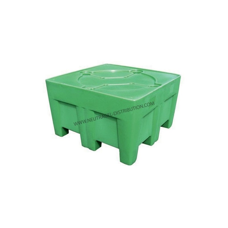 Palette de rétention- 1 FÛt L 850 X l 850 X H 510 mm