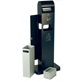 "Totem" 2 L (600 mégots) + poubelle intégrée 8 L