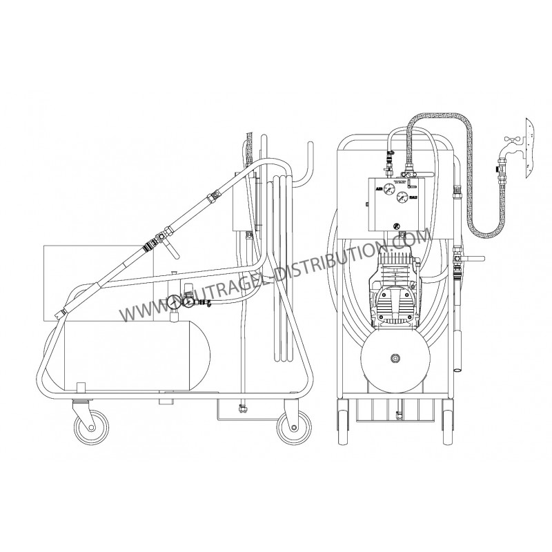 Centrale mousse avec compresseur mobile