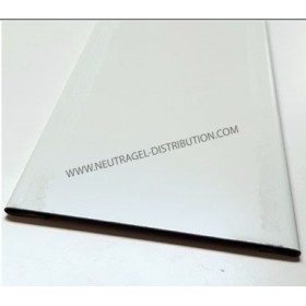 "Plats" d'habillage acier laqué blanc 100 x 0.8 mm