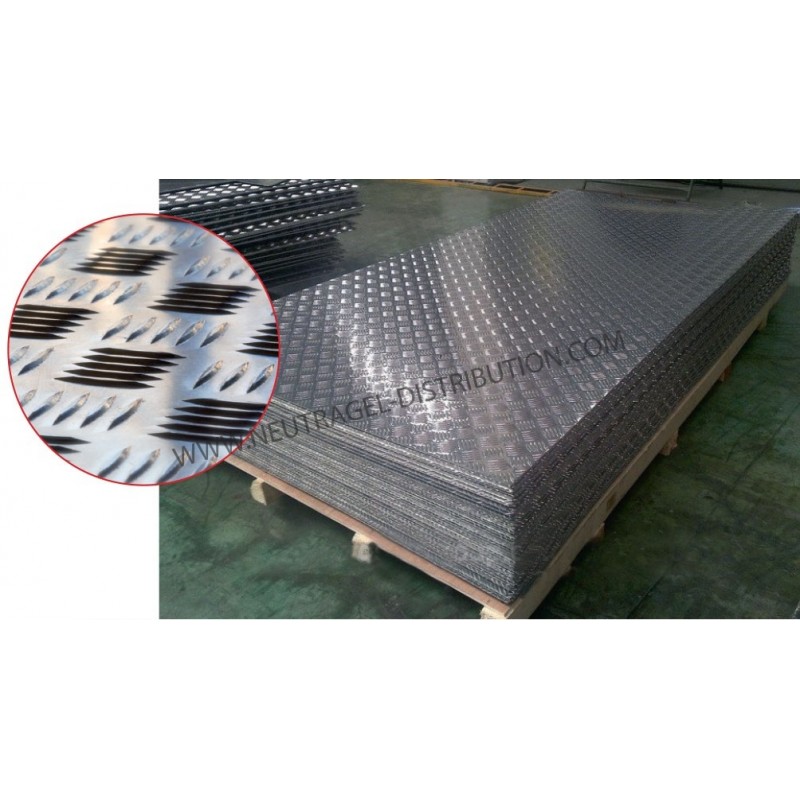 Toles alu antidérapantes 1250 x 2500 mm