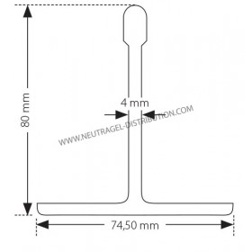 Profil-T polyester laqué RAL9010