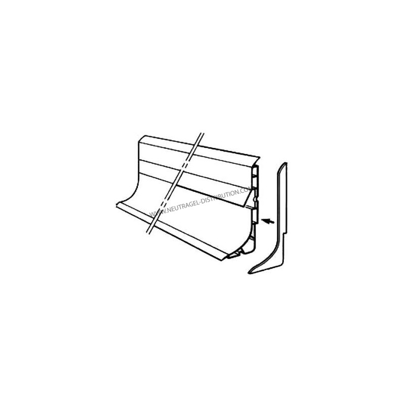 Embout de finition droit  hauteur 100 mm