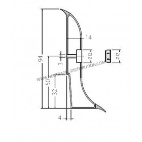 Plinthe PVC plein  hauteur 94 mm