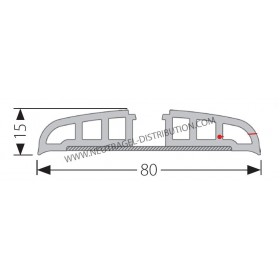 Lisse de protection grise RAL 9006