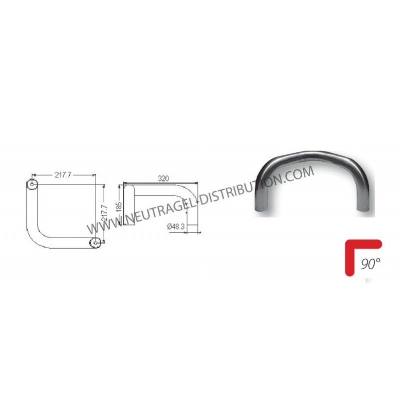 Arc de protection symétrique 90°