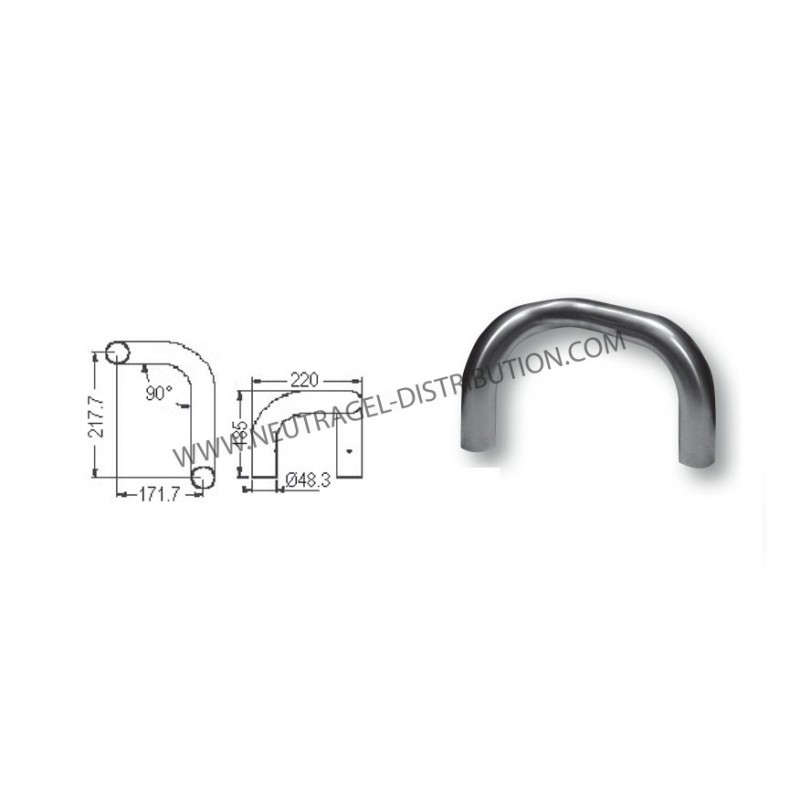 Arc de protection asymétrique 90° droit