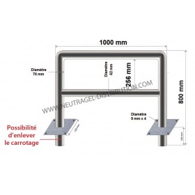 Barrière de protection inox