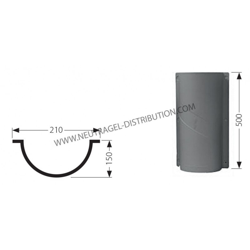 Protège-conduit Gris uni