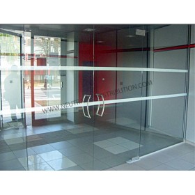 Bande de marquage blanche pour surfaces vitrées