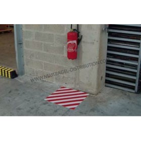 Auto-adhesif rouge/blanc