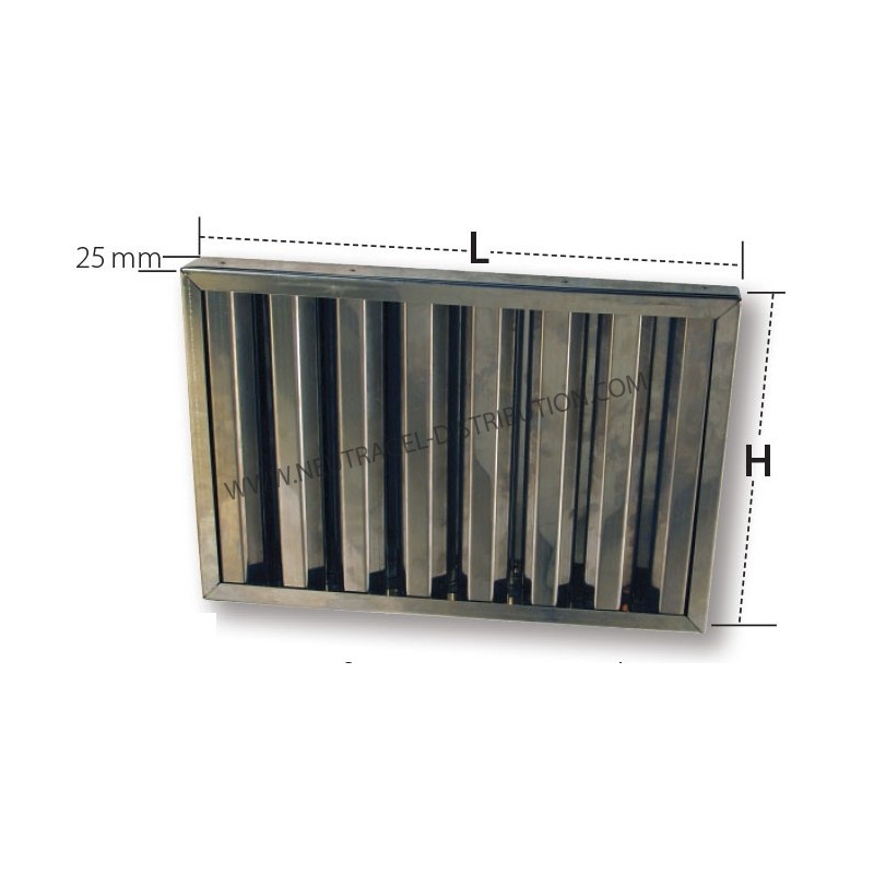 Filtre à choc pour hotte L500 X H400