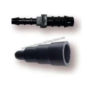 Connexion droite pour tuyau 6mm (1/4'') à 10mm (3/8'') ou 12mm (1/2'')