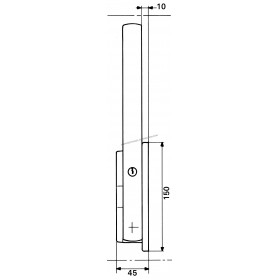 Fermeture automatique à clé  1926 émaillée droite