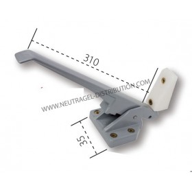 Poignée intérieure avec butée 2171 sans clé pour 1925/6925 émaillée droite