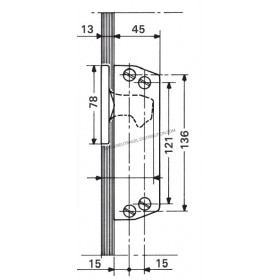 Boitier de serrage pour fermeture 1925