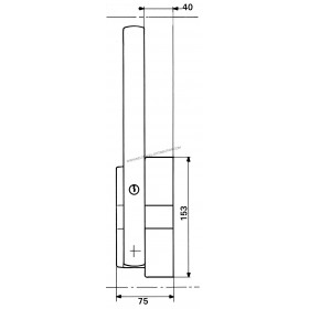 Poignée extérieure à clé 6925 droite