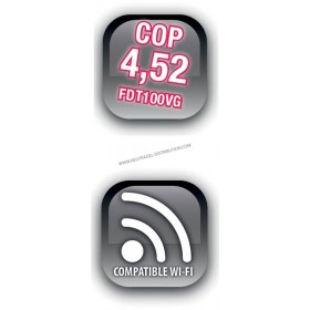 GAMME HYPER INVERTER CASSETTE 600x600 MM (UNITÉ INTÉRIEURE + EXTÉRIEURE) R410 FDTC35VFMX