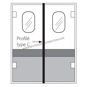 Joint porte Double Ép. - 50 mm lg 2.5 m