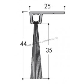 Joint plinthe-brosse pour pose sous linteau h 44 mm